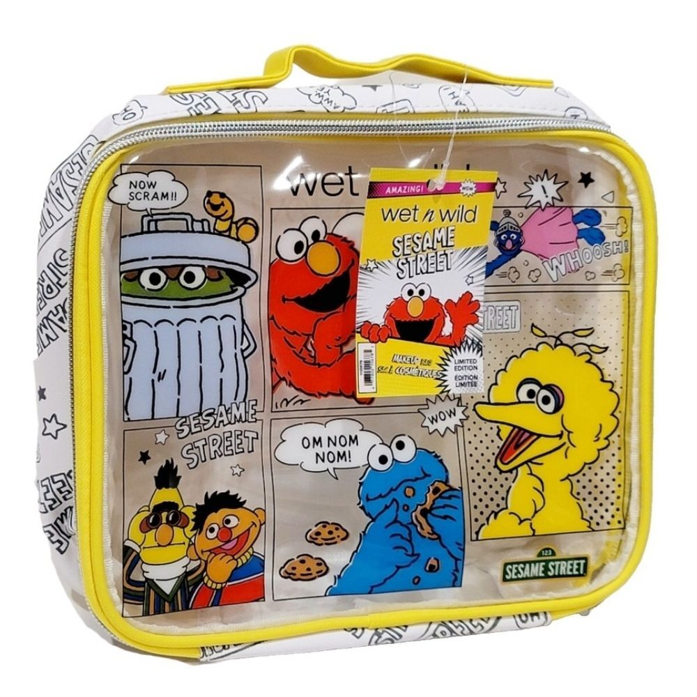 NWT Sesame Street + Wet N' Wild Limited Edition Makeup and Makeup Bag Lot - Picture 2 of 14